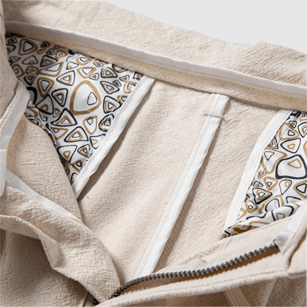 Lorenzo Vitali Coastal Linen Pants Ash & Harbor
