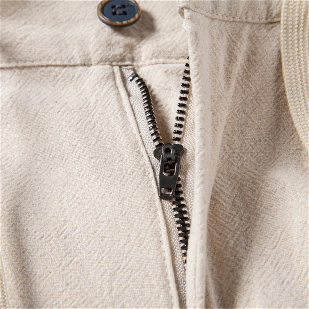 Lorenzo Vitali Coastal Linen Pants Ash & Harbor