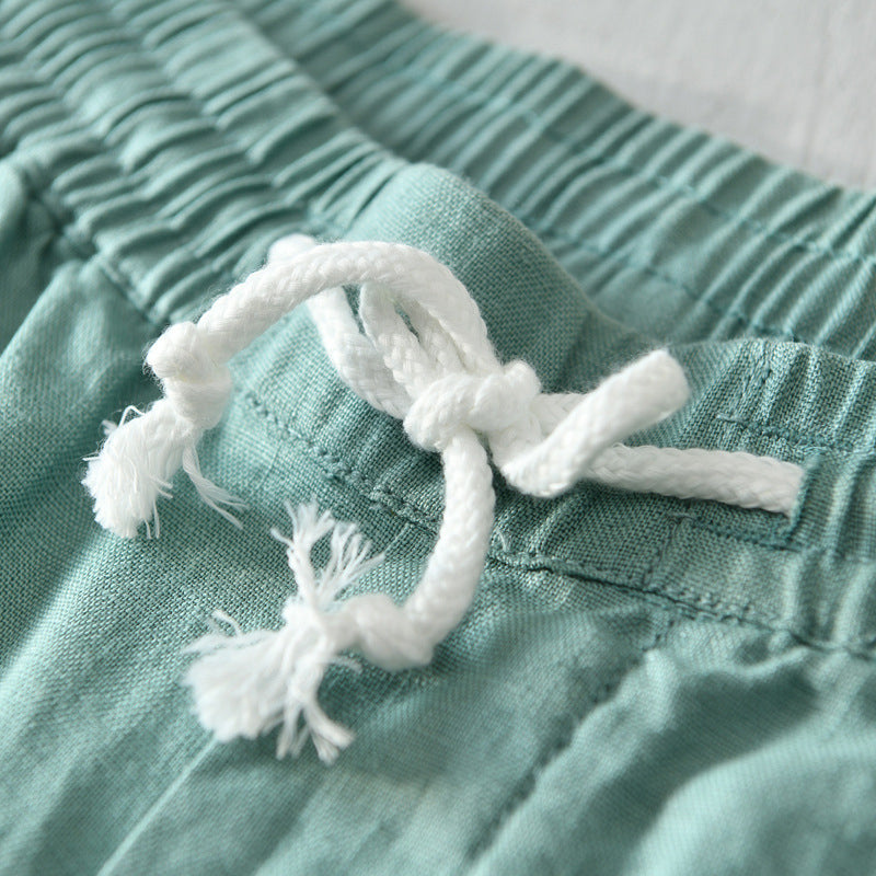 Lorenzo Vitali Coastal Linen Shorts Ash & Harbor