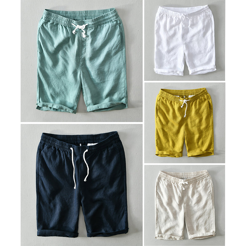 Lorenzo Vitali Coastal Linen Shorts Ash & Harbor