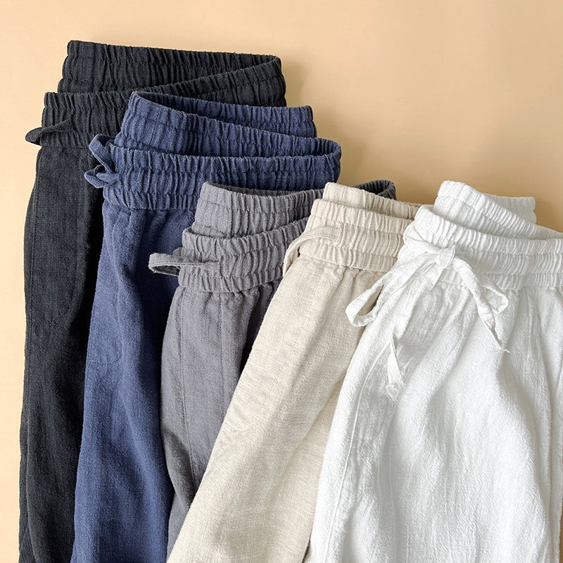 Lorenzo Vitali Comfy Linen Pants Ash & Harbor