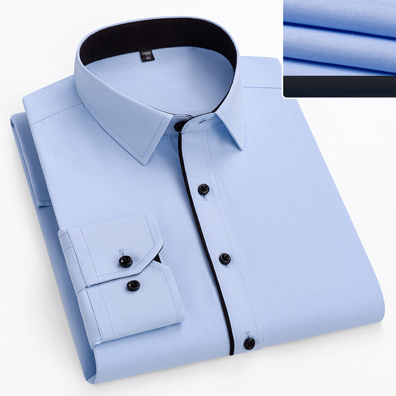 Lorenzo Vitali Dress Shirt with Contrast Details Ash & Harbor
