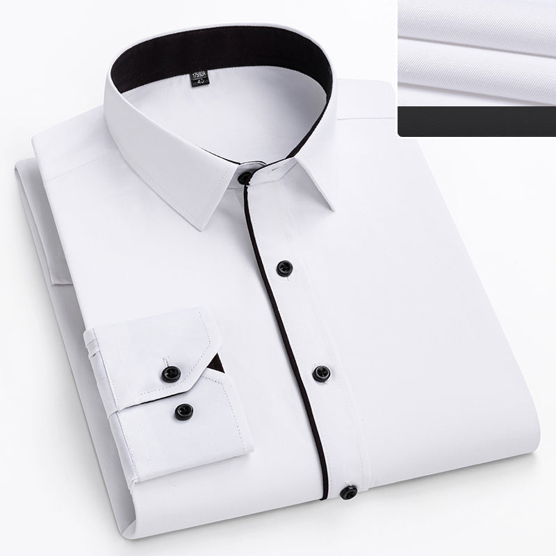 Lorenzo Vitali Dress Shirt with Contrast Details Ash & Harbor
