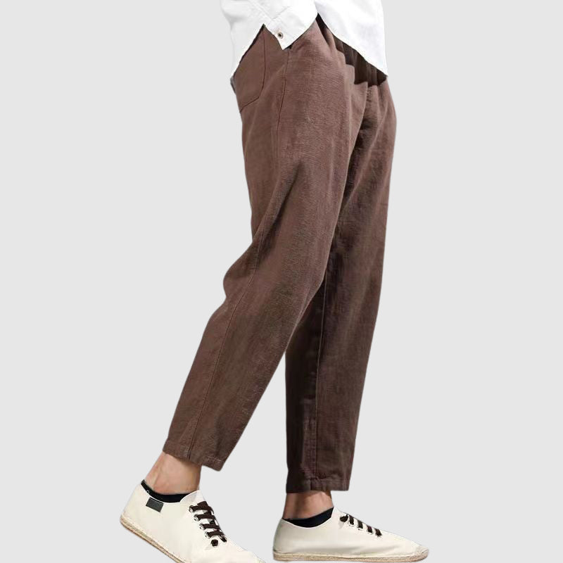 Lorenzo Vitali Harbor Linen Pants Ash & Harbor
