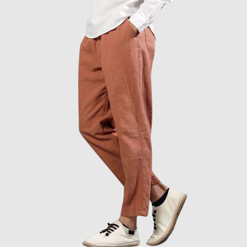 Lorenzo Vitali Harbor Linen Pants Ash & Harbor
