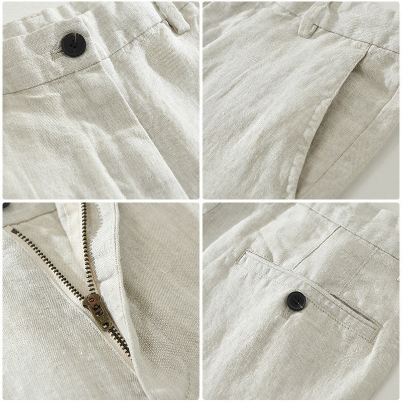 Lorenzo Vitali Ipanema Linen Pants Ash & Harbor