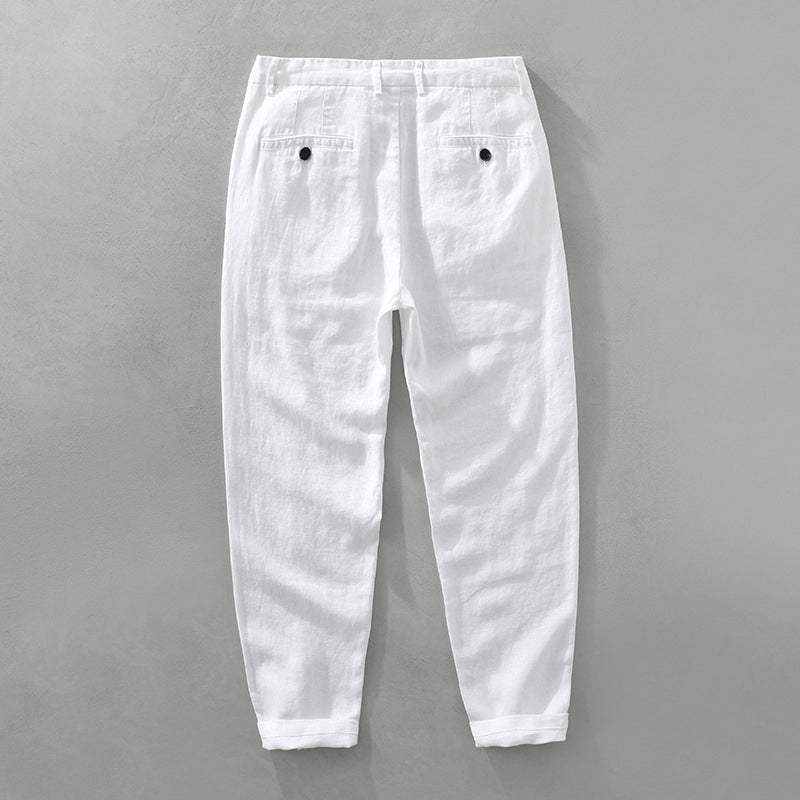 Lorenzo Vitali Ipanema Linen Pants Ash & Harbor