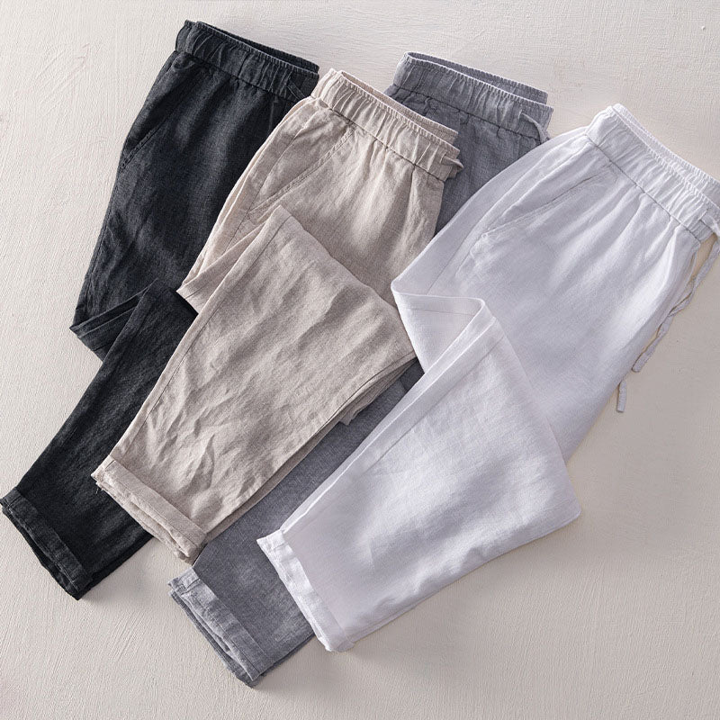 Lorenzo Vitali Isola Linen Pants Ash & Harbor