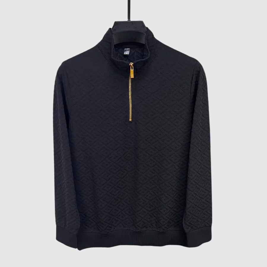 Lorenzo Vitali Jacquard Luxe Sweater Ash & Harbor