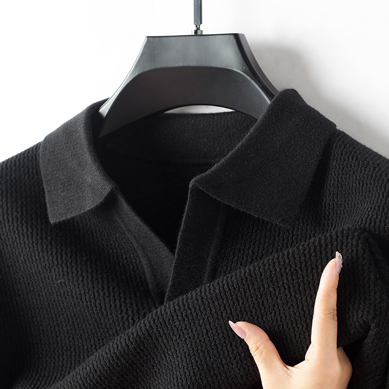 Lorenzo Vitali Knit Polo Sweater Ash & Harbor
