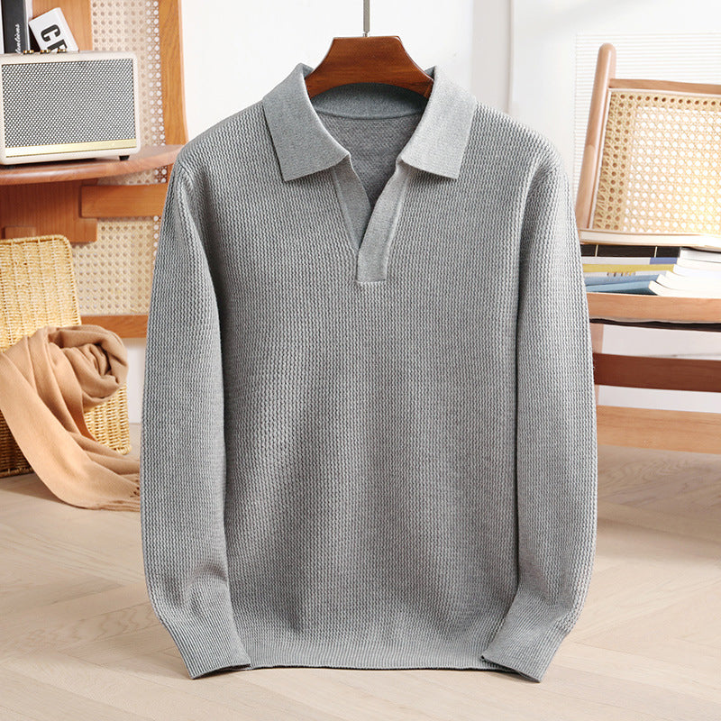 Lorenzo Vitali Knit Polo Sweater Ash & Harbor