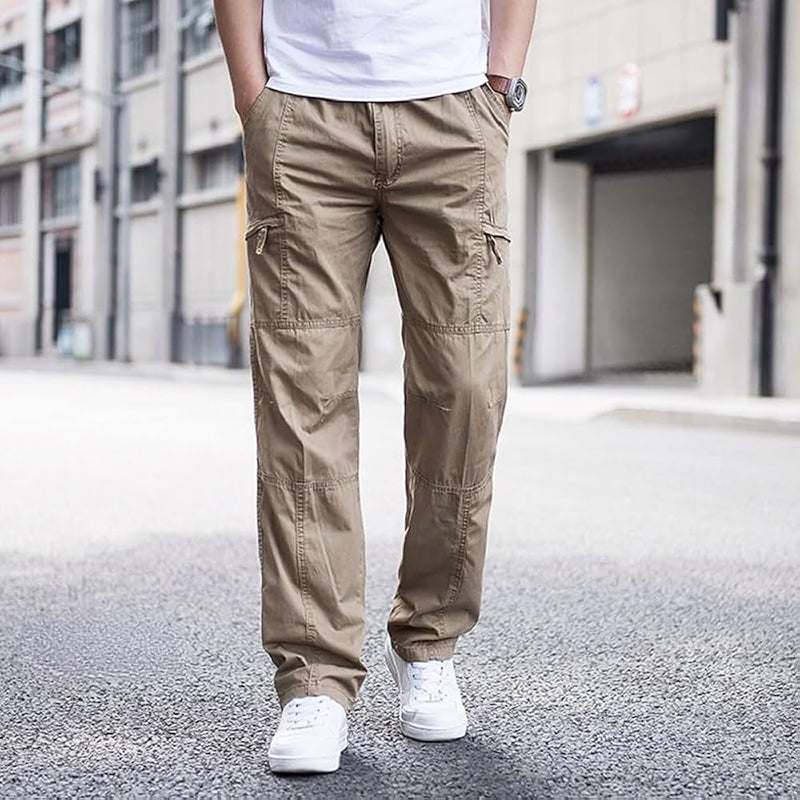 Lorenzo Vitali Lightweight Cotton Cargo Pants Ash & Harbor