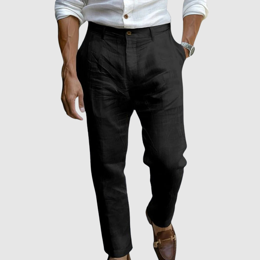 Lorenzo Vitali Luxe Linen Pants Ash & Harbor