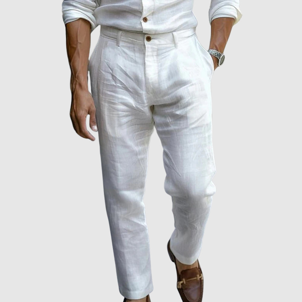 Lorenzo Vitali Luxe Linen Pants Ash & Harbor