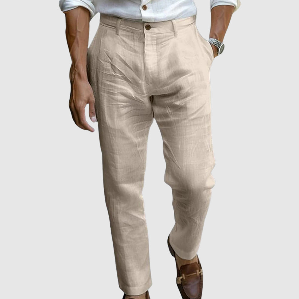 Lorenzo Vitali Luxe Linen Pants Ash & Harbor