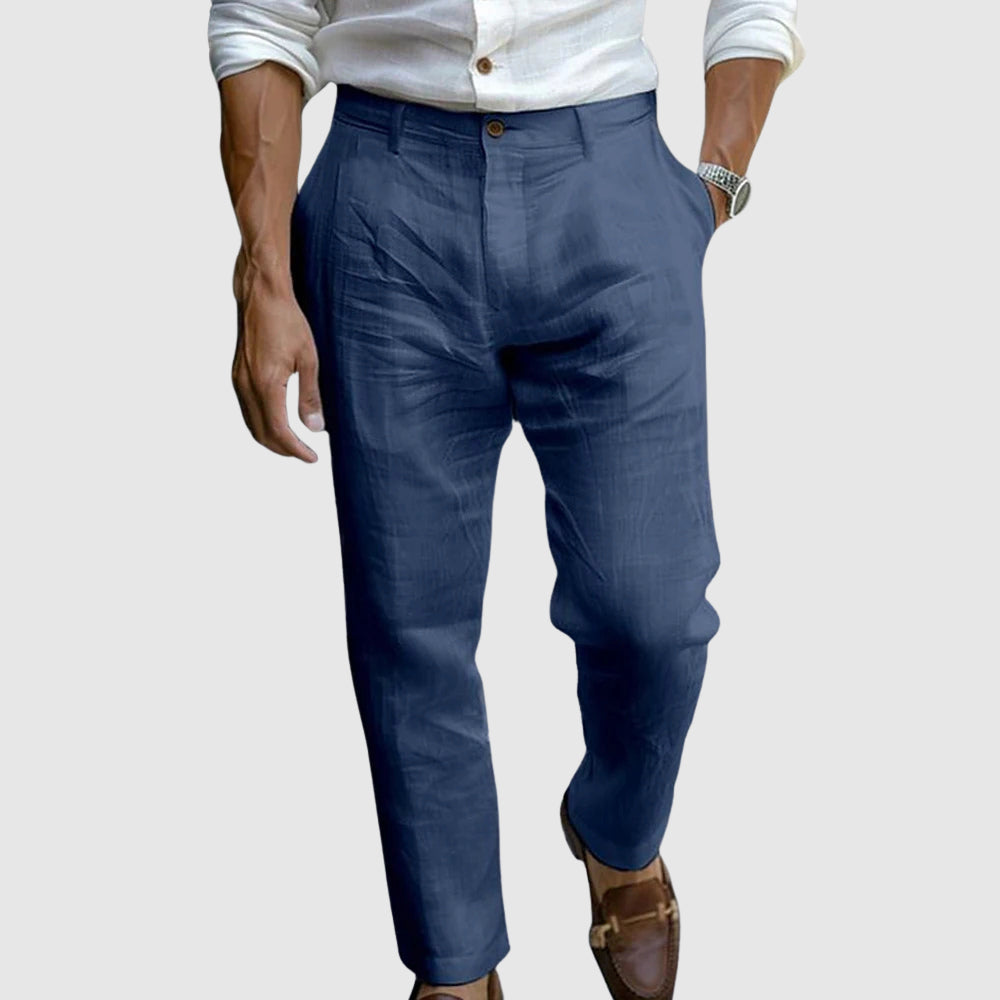 Lorenzo Vitali Luxe Linen Pants Ash & Harbor