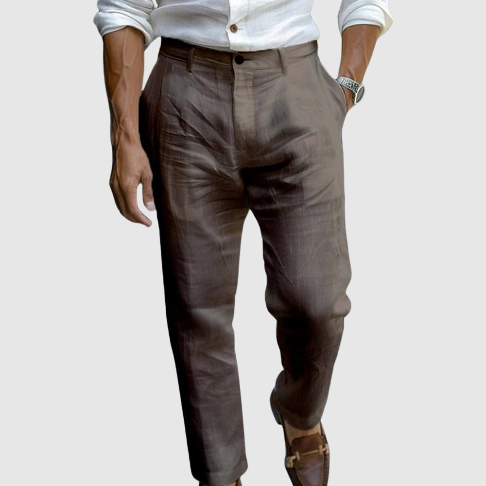 Lorenzo Vitali Luxe Linen Pants Ash & Harbor