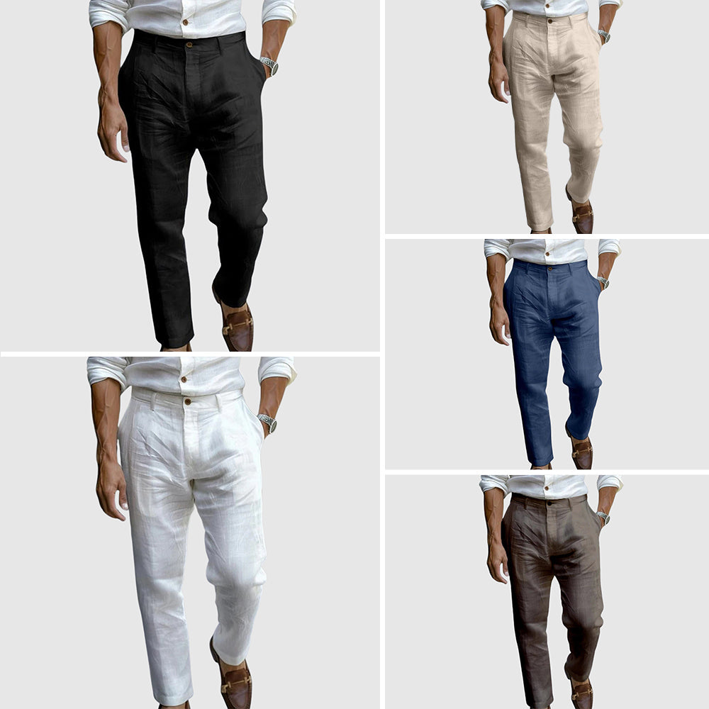 Lorenzo Vitali Luxe Linen Pants Ash & Harbor