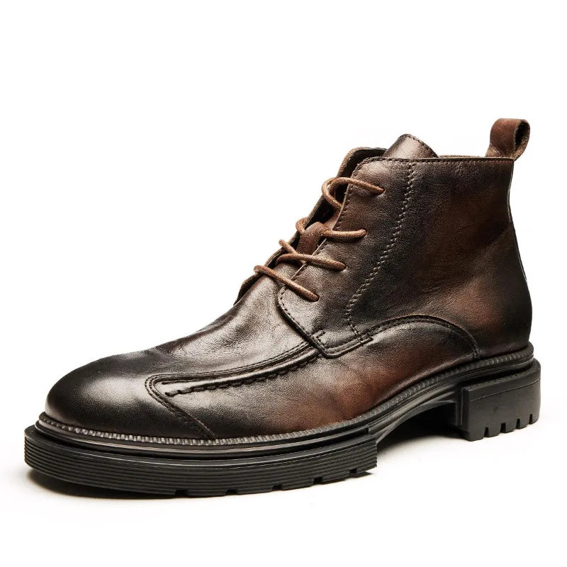 Lorenzo Vitali Retro Ankle Boots with Chunky Sole Ash & Harbor