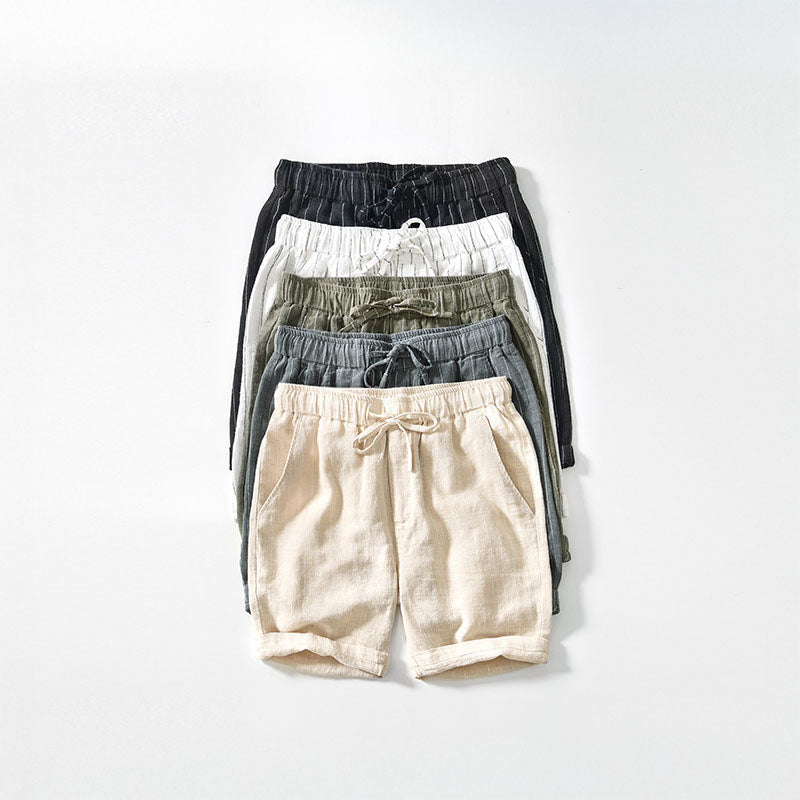 Lorenzo Vitali Riva Linen Shorts Ash & Harbor