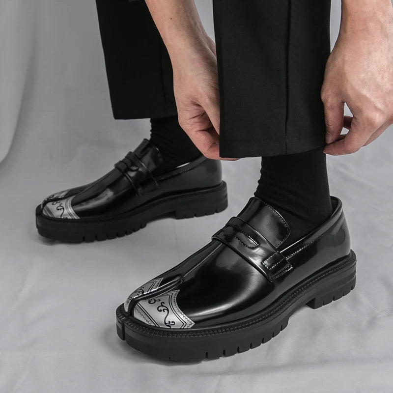 Lorenzo Vitali Split-Toe Loafers with Ornamental Detail Ash & Harbor