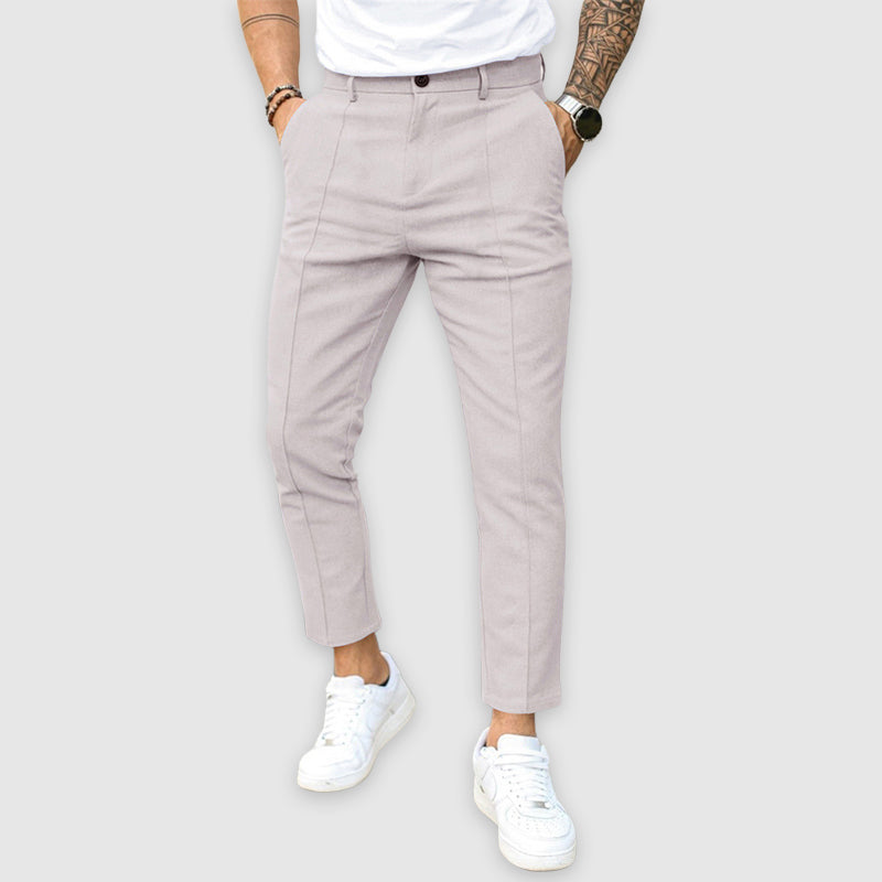 Lorenzo Vitali Tailored Pants with Straight Fit Ash & Harbor