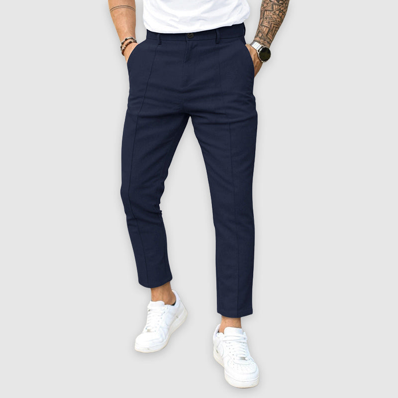 Lorenzo Vitali Tailored Pants with Straight Fit Ash & Harbor