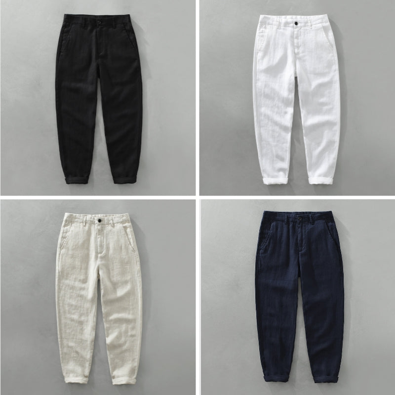 Lorenzo Vitali Ipanema Linen Pants Ash & Harbor