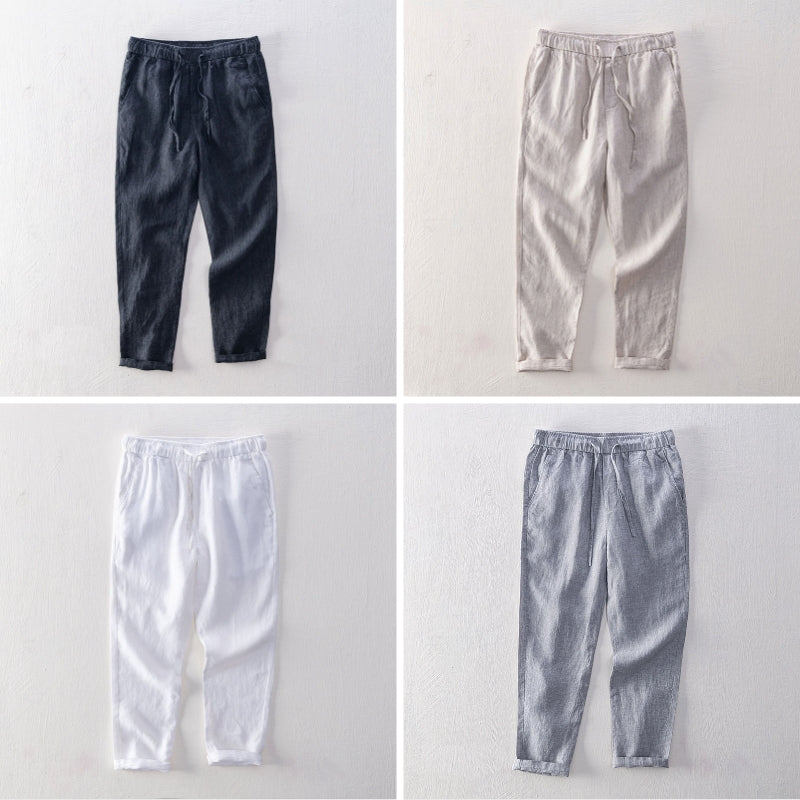 Lorenzo Vitali Isola Linen Pants Ash & Harbor