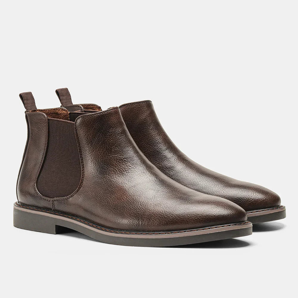 Marco Bianchi Earthtone Classic Chelsea Boots Ash & Harbor