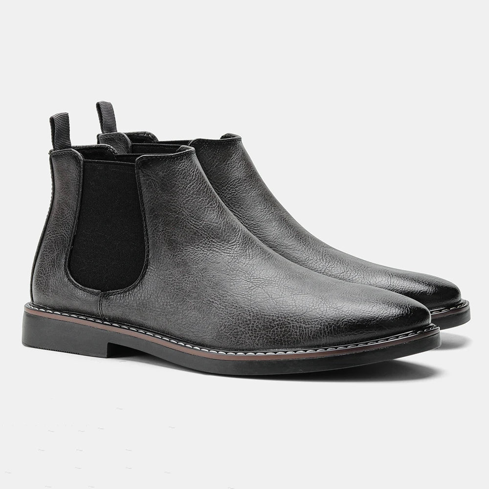 Marco Bianchi Earthtone Classic Chelsea Boots Ash & Harbor