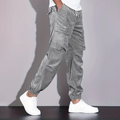 Men’s Corduroy Cargo Pants with Multiple Pockets Ash & Harbor