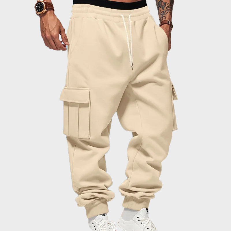 Men’s Tapered Cargo Sweatpants with Fleece Lining Ash & Harbor