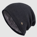 Men’s Textured Knit Beanie with Fleece Lining Ash & Harbor