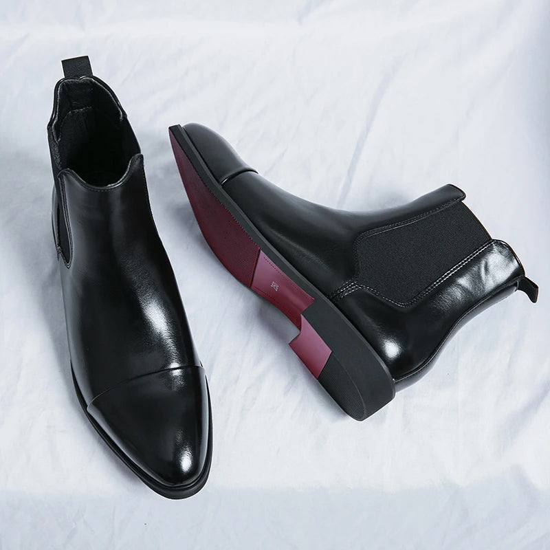 Orrin Signature Leather Chelsea Boots Ash & Harbor