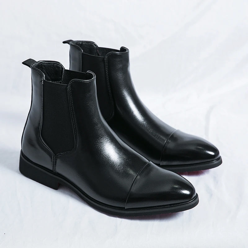 Orrin Signature Leather Chelsea Boots Ash & Harbor
