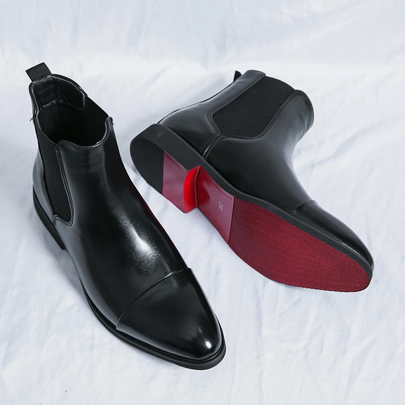Orrin Signature Leather Chelsea Boots Ash & Harbor