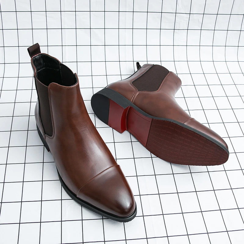 Orrin Signature Leather Chelsea Boots Ash & Harbor