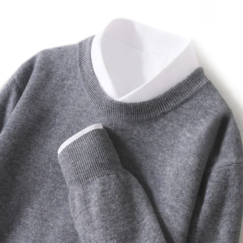 PureWool Men’s Crew Neck Sweater Ash & Harbor