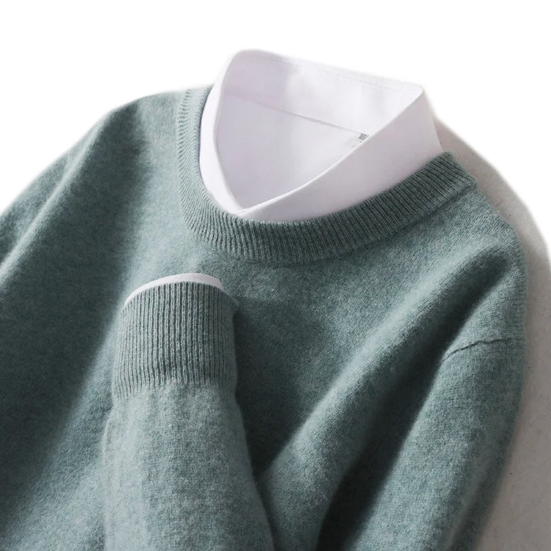 PureWool Men’s Crew Neck Sweater Ash & Harbor