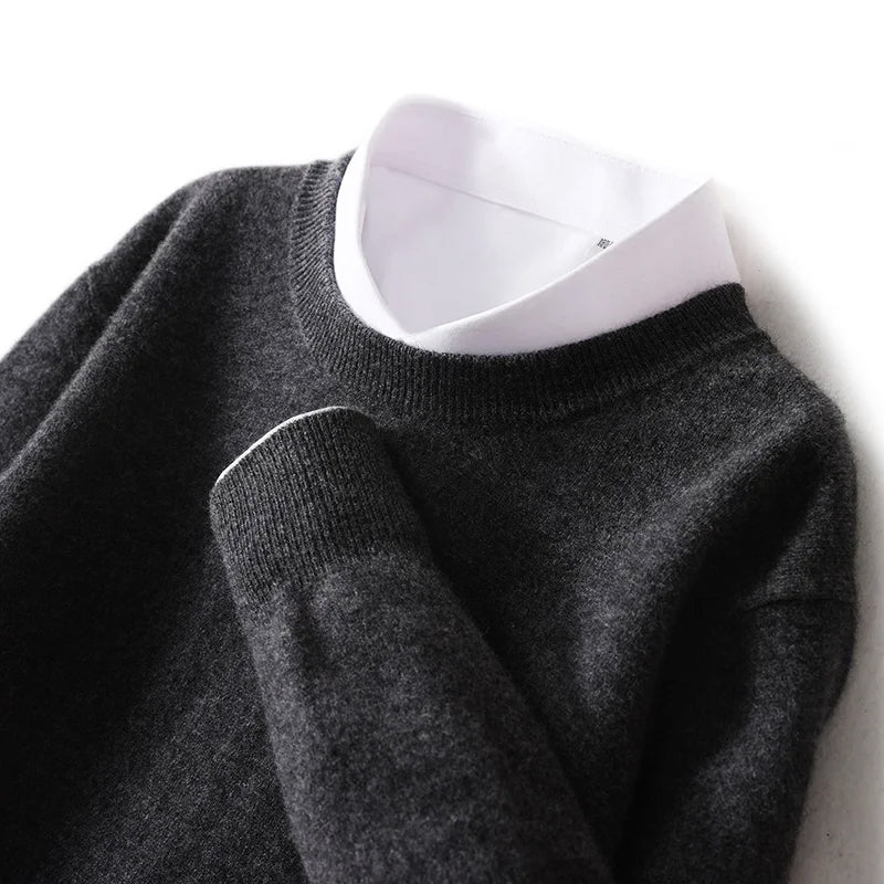 PureWool Men’s Crew Neck Sweater Ash & Harbor