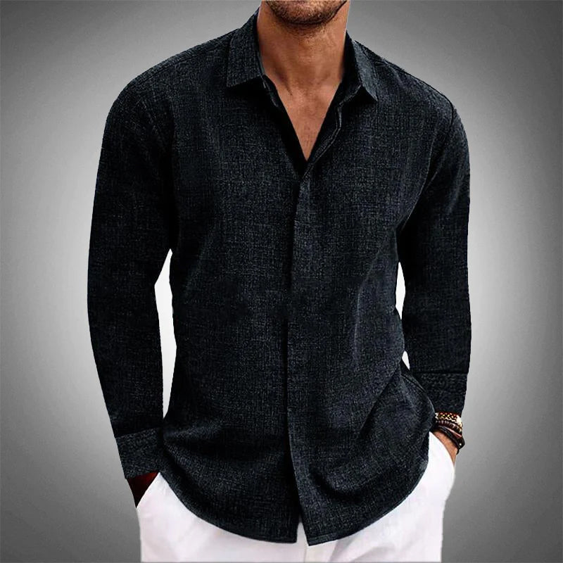 Roberto Russo Amsterdam Linen Shirt Ash & Harbor