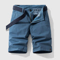 Roberto Russo Cotton Shorts with Textured Pattern Ash & Harbor