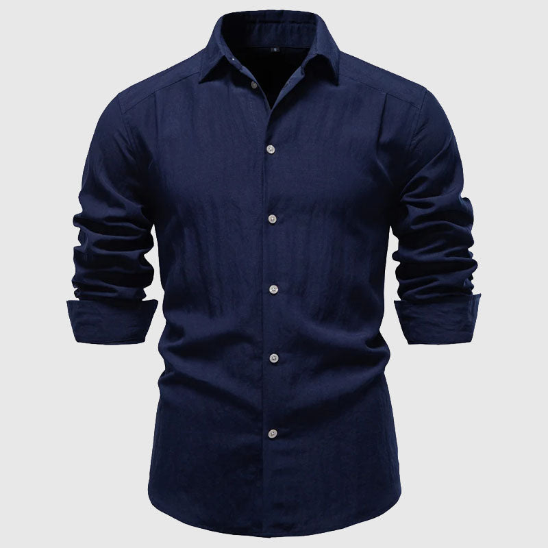 Roberto Russo Long Sleeve Button Up Shirt Ash & Harbor