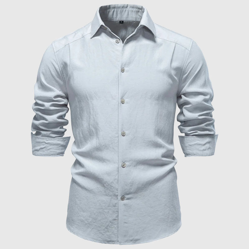 Roberto Russo Long Sleeve Button Up Shirt Ash & Harbor