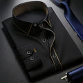 Roberto Russo Long Sleeve Shirt with Contrast Trim Ash & Harbor