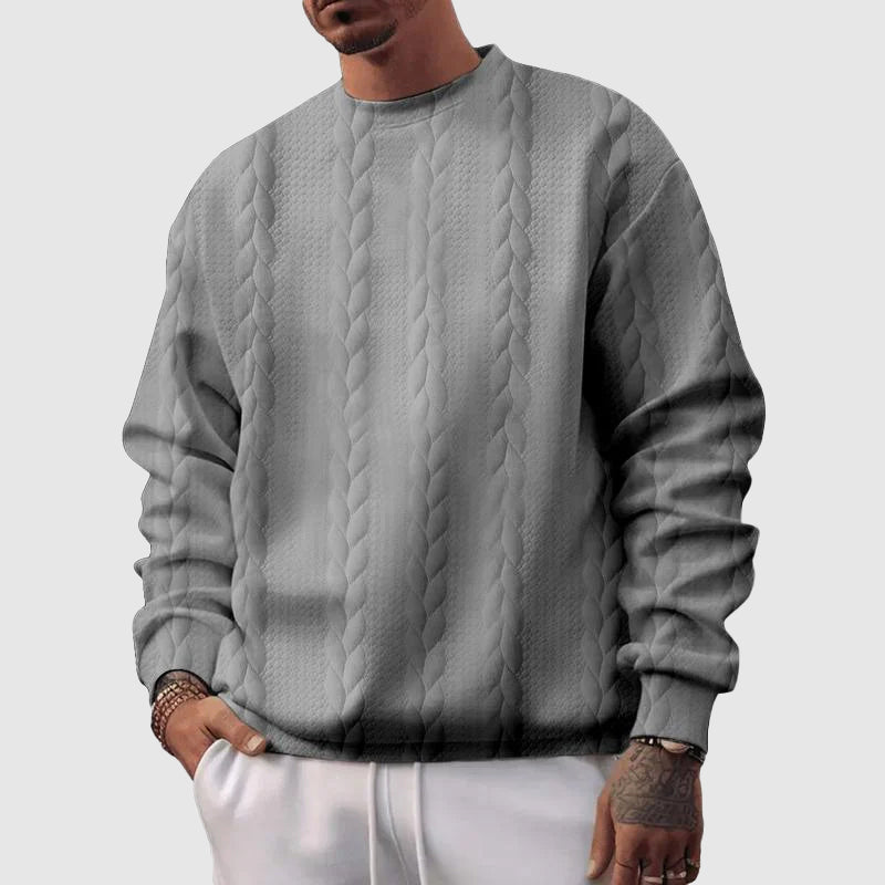 Roberto Russo Loose Jacquard Sweatshirt Ash & Harbor
