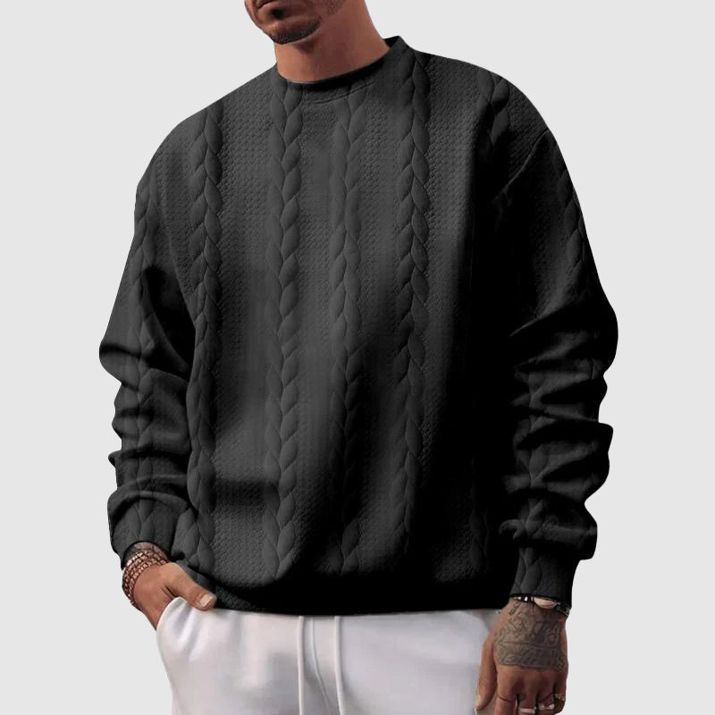 Roberto Russo Loose Jacquard Sweatshirt Ash & Harbor