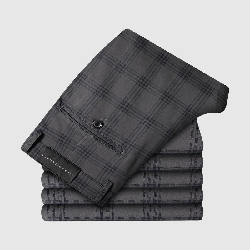 Roberto Russo Marston Plaid Pants Ash & Harbor