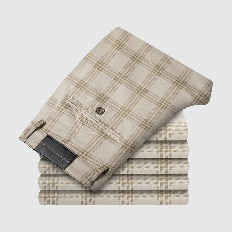 Roberto Russo Marston Plaid Pants Ash & Harbor